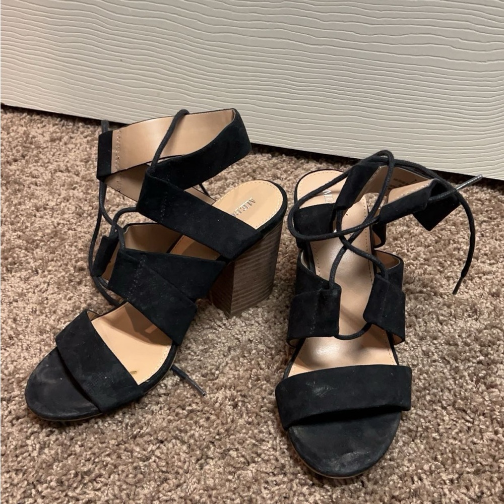 Merona Black Strappy Heels